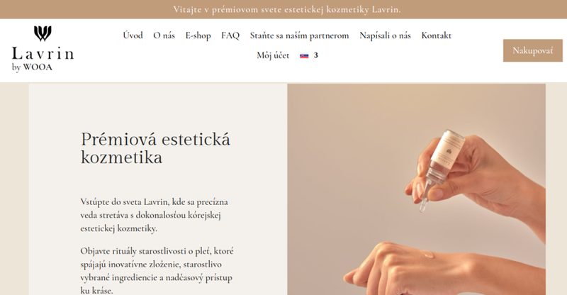 E-shop LAVRIN — WooCommerce s napojením na účtovný systém, platby kartou a výdajné miesta